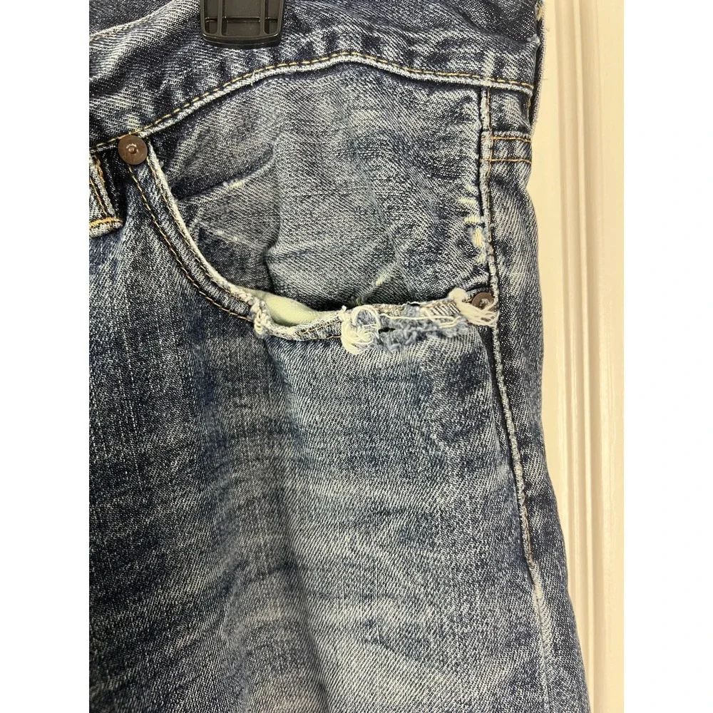 Polo Ralph‎ Lauren PRL Classic Denim Jeans 38 x 30 Distressed RL Logo Denim F12